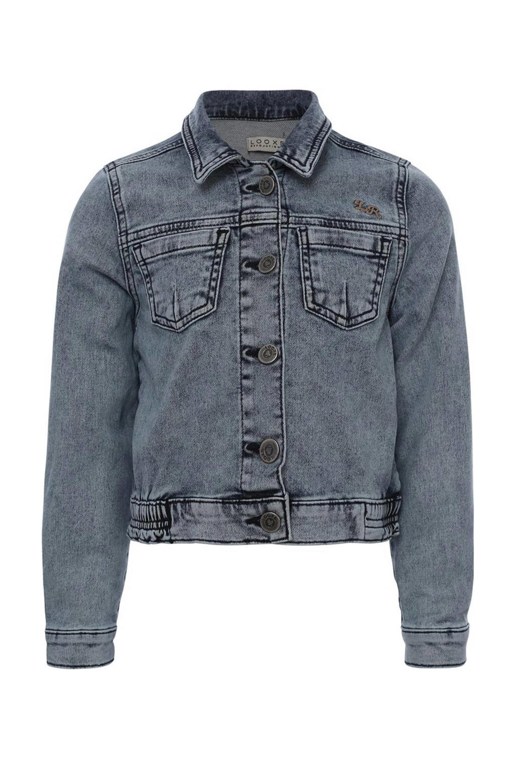 Redefined Rebel spijkerjas RRBaker met all over print light blue