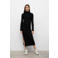 Mango Kids fijngebreide maxi jurk zwart