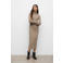 Mango Kids fijngebreide maxi jurk beige