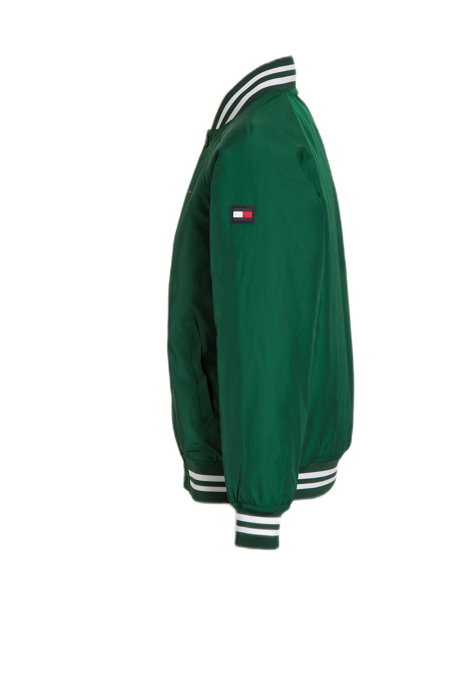 Tommy Hilfiger baseball jacket van gerecycled polyester groen