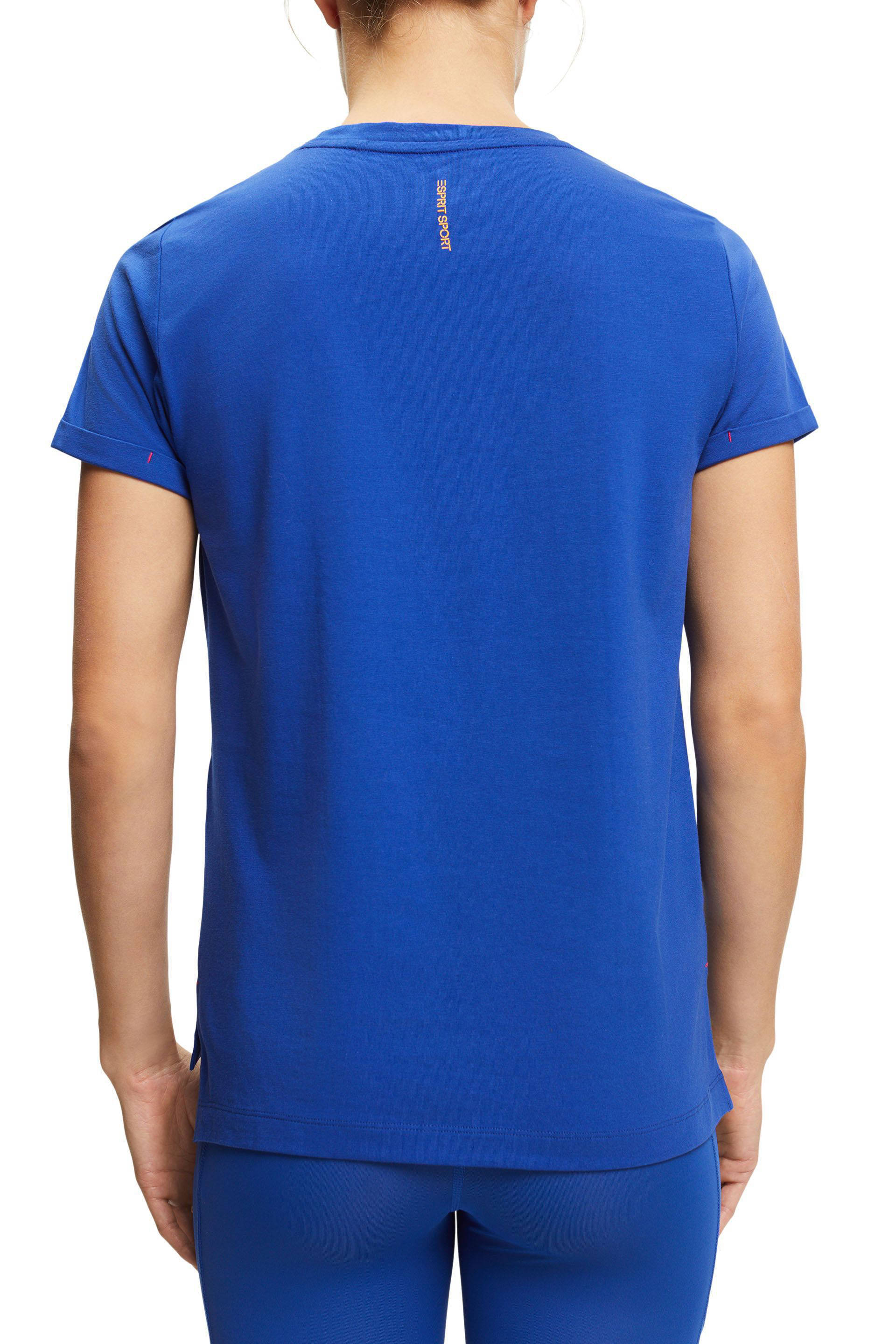 ESPRIT Women Sports sport T-shirt blauw/wit | wehkamp