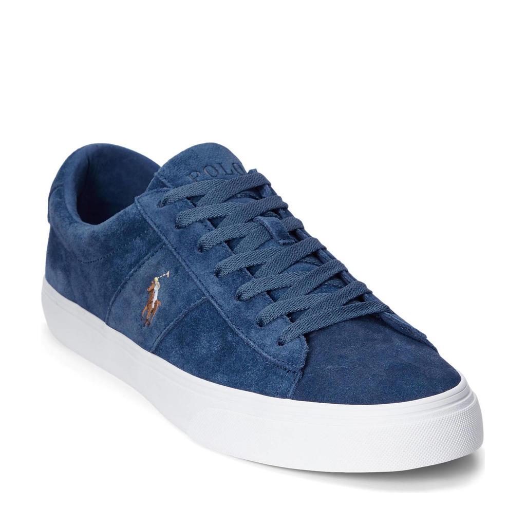 POLO Ralph Lauren Sayer suède sneakers blauw | wehkamp