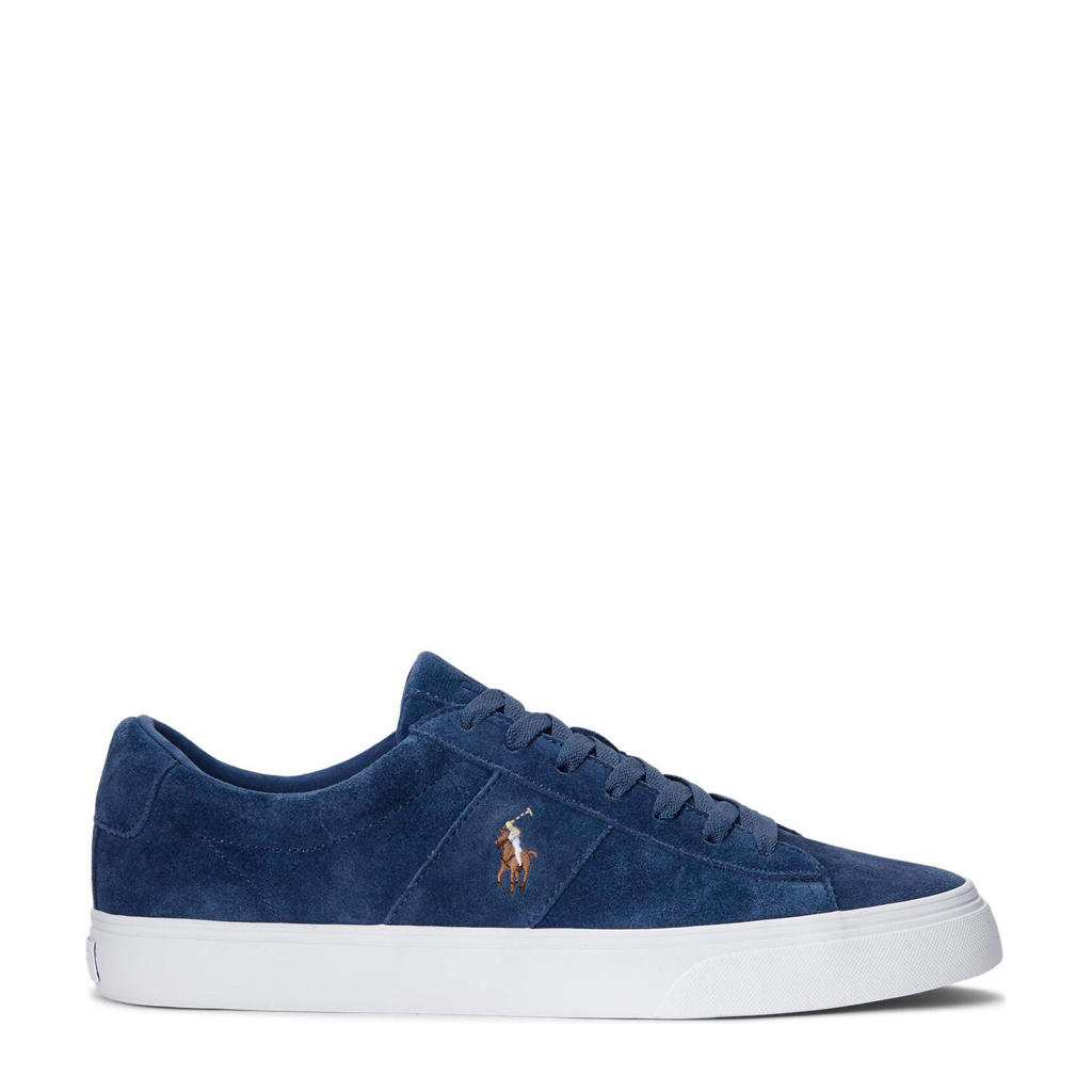 POLO Ralph Lauren Sayer suède sneakers blauw | wehkamp