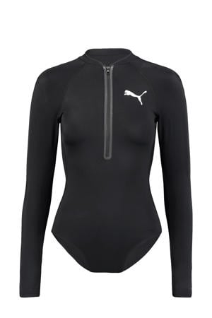 surfsuit met lange mouw en rits zwart