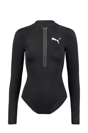 surfsuit met lange mouw en rits zwart