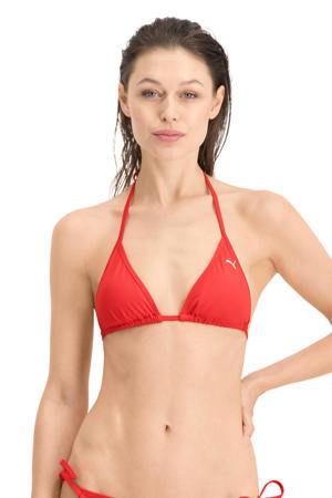 voorgevormde triangel bikinitop rood