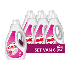 Wehkamp Omo vloeibaar wasmiddel Kleur - 6 x 19 wasbeurten - 114 wasbeurten aanbieding