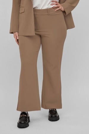 cropped high waist wide leg pantalon VIIVY beige