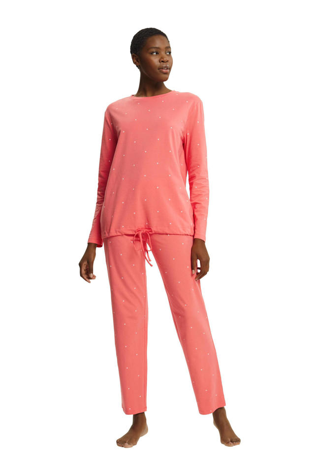 waar dan ook Hoelahoep Keel ESPRIT Women Bodywear pyjama koraalrood | wehkamp