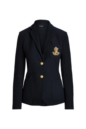blazer met logo donkerblauw
