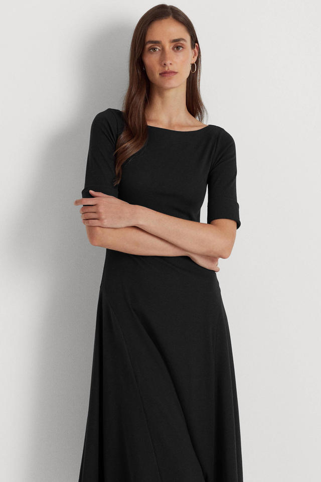 Haat verkeer evenwichtig Lauren Ralph Lauren jurk zwart | wehkamp