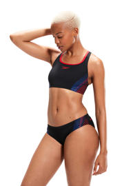 thumbnail: Speedo Endurance+ crop bikini zwart/rood