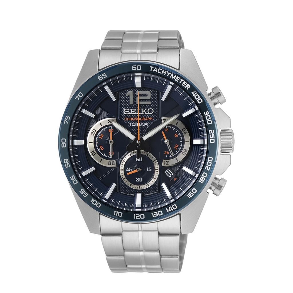Seiko horloge SSB345P1 zilverkleurig