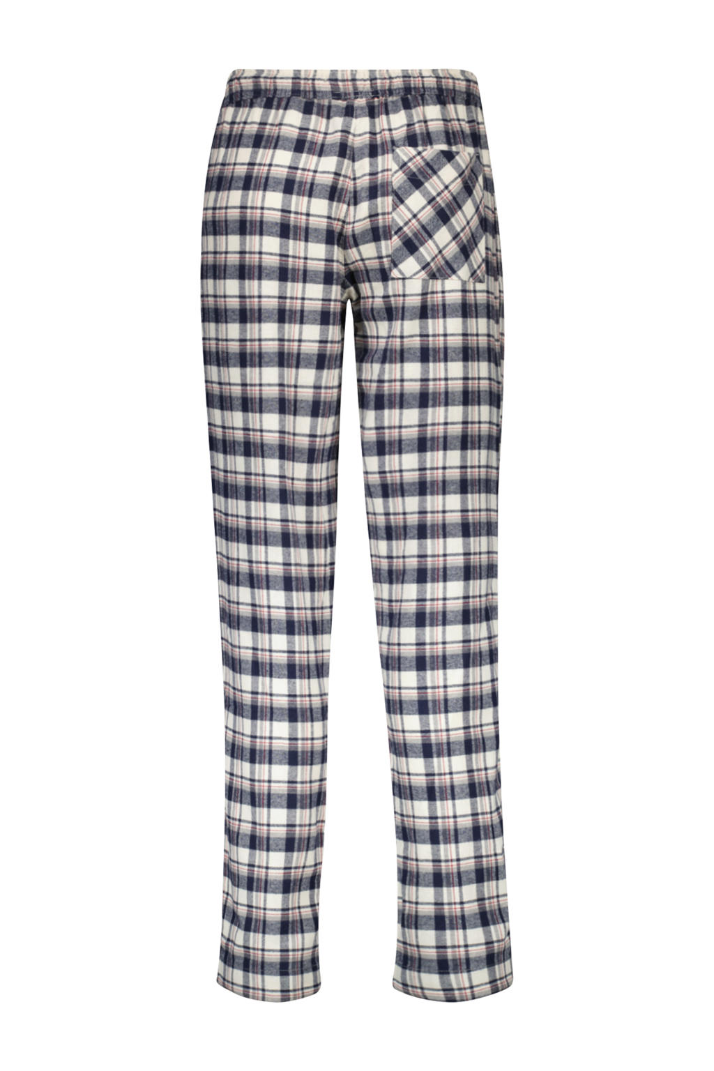 Dames flanellen pyjama geruit, Lichtblauw