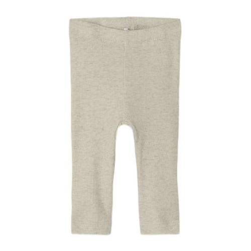 NAME IT BABY baby gemêleerde skinny broek NBNKAB ecru melange afbeelding