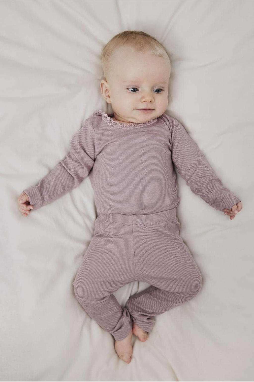NAME IT BABY baby skinny broek NBNKAB zachtroze