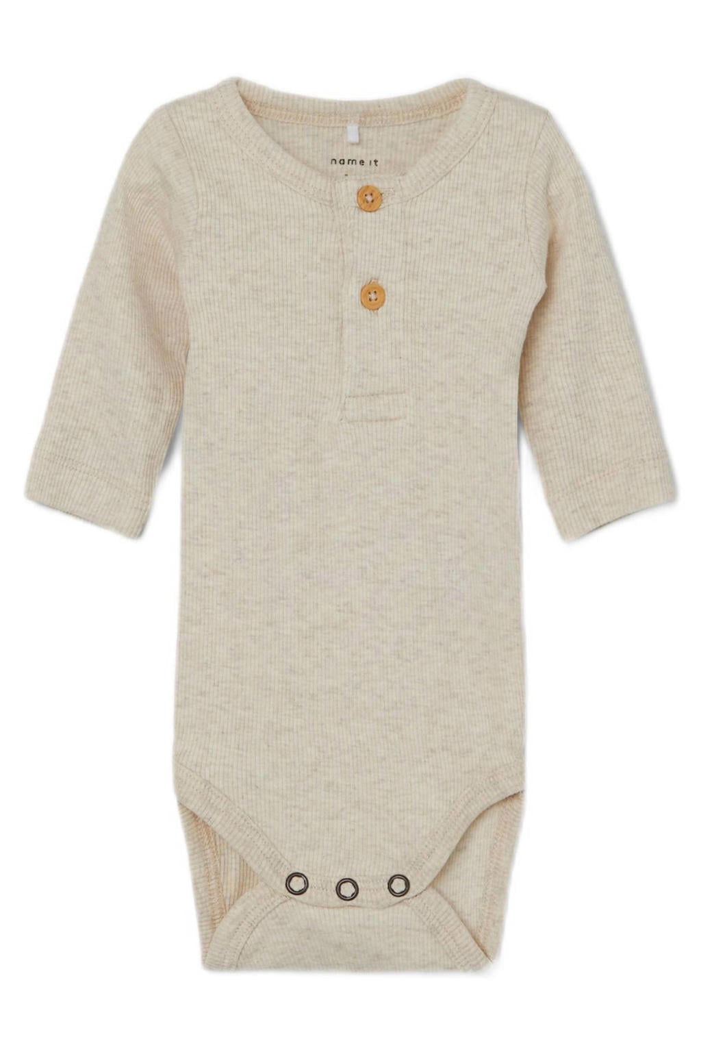 NAME IT BABY romper NBMKAB ecru melange