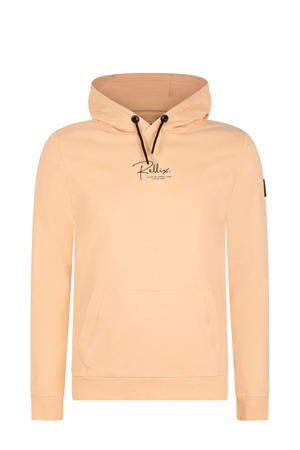 hoodie met logo zacht oranje