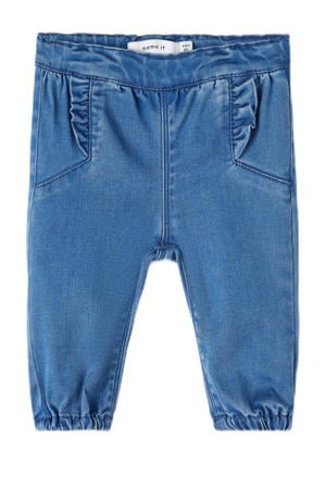 newborn baby regular fit jeans NBFBELLA medium blue denim