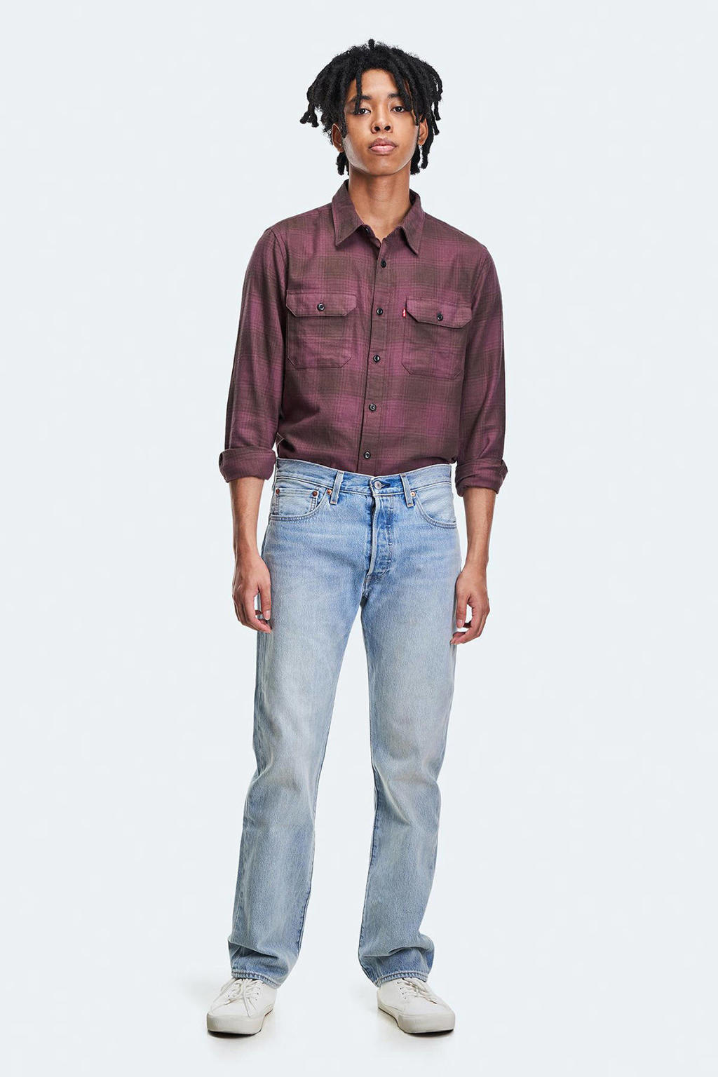 Levi's 501 straight leg jeans light indigo