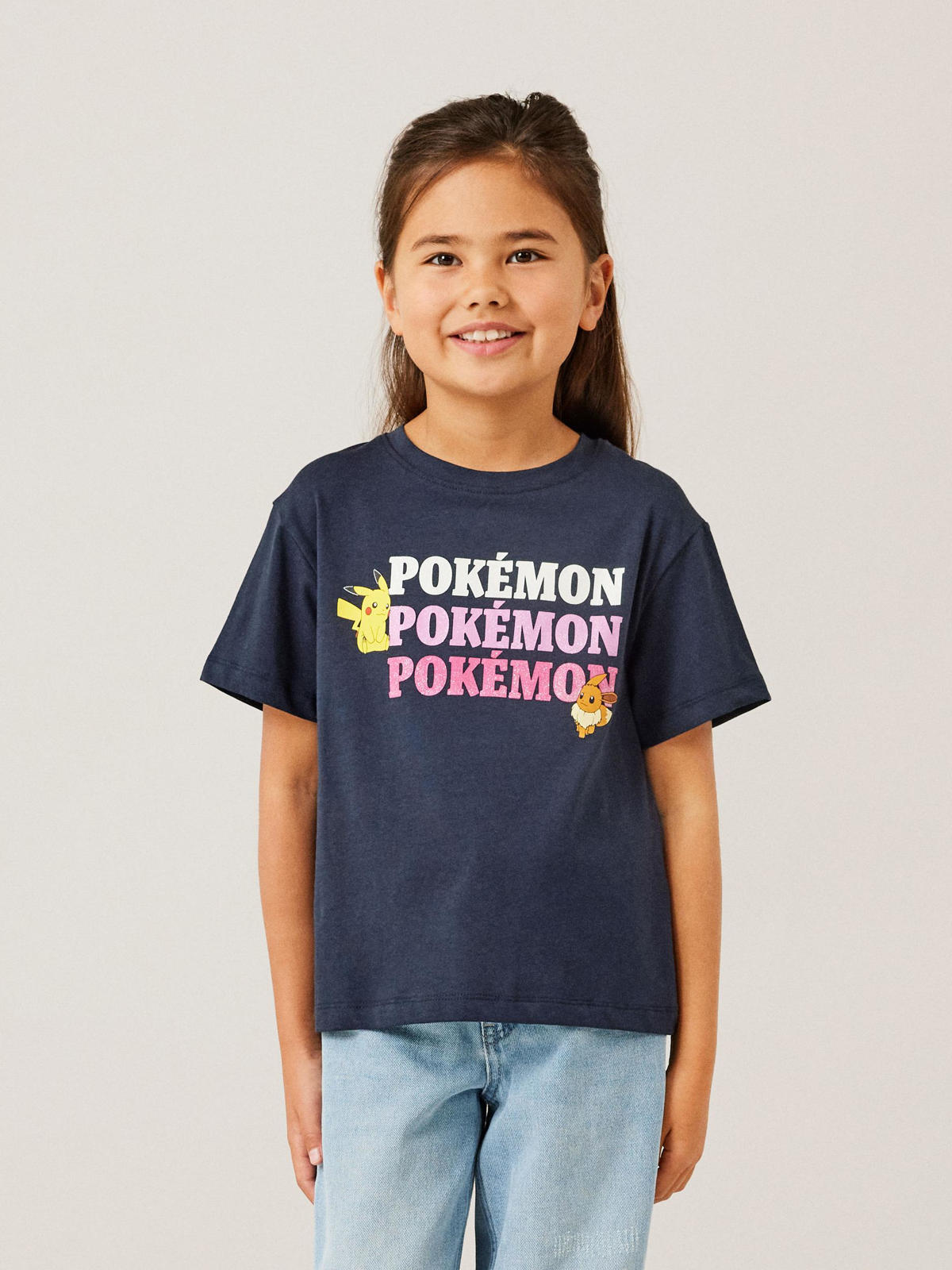 NAME IT Pokemon T-shirt printopdruk donkerblauw wehkamp