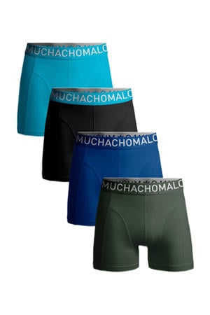   boxershort - set van 4 zwart/kaki/lichtblauw/blauw