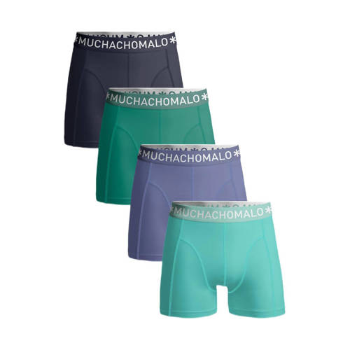 Muchachomalo boxershort - set van 4 mintgroen/blauw/groen/donkerblauw