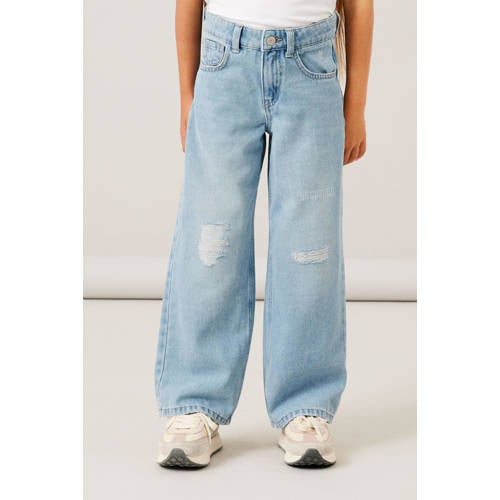 NAME IT KIDS wide leg jeans NKFROSE light blue denim afbeelding