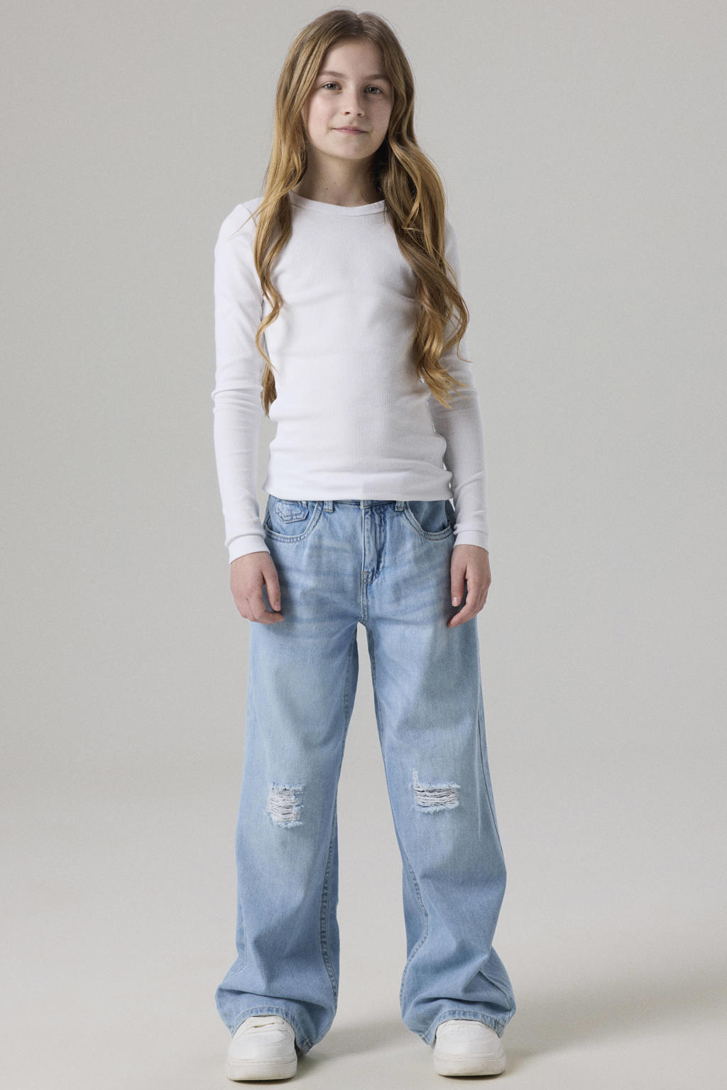 NAME IT KIDS wide leg jeans NKFROSE light blue denim