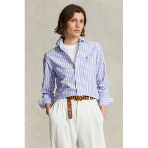 POLO Ralph Lauren gestreepte blouse blauw afbeelding