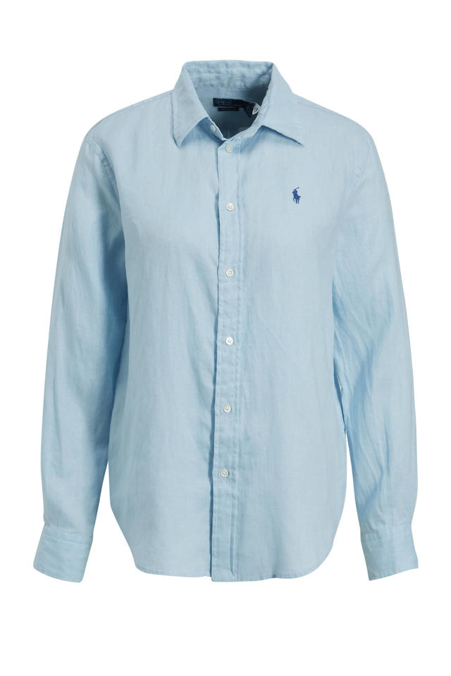 Motiveren Reusachtig Lach POLO Ralph Lauren linnen blouse blauw | wehkamp