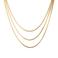 Club Manhattan ketting Triple Layered Snake goudkleurig
