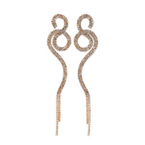 oorbellen Glittery Snake goudkleurig