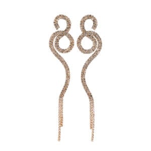 oorbellen Glittery Snake goudkleurig