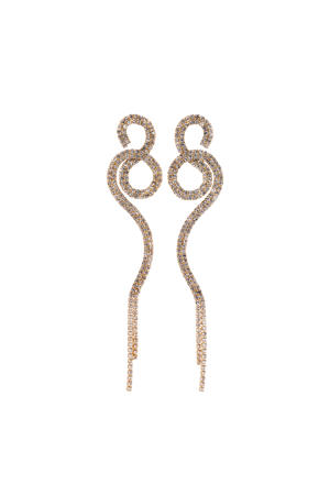 oorbellen Glittery Snake goudkleurig