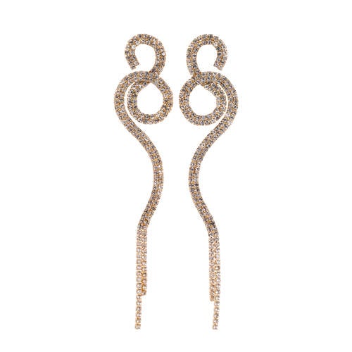 Club Manhattan oorbellen Glittery Snake goudkleurig afbeelding
