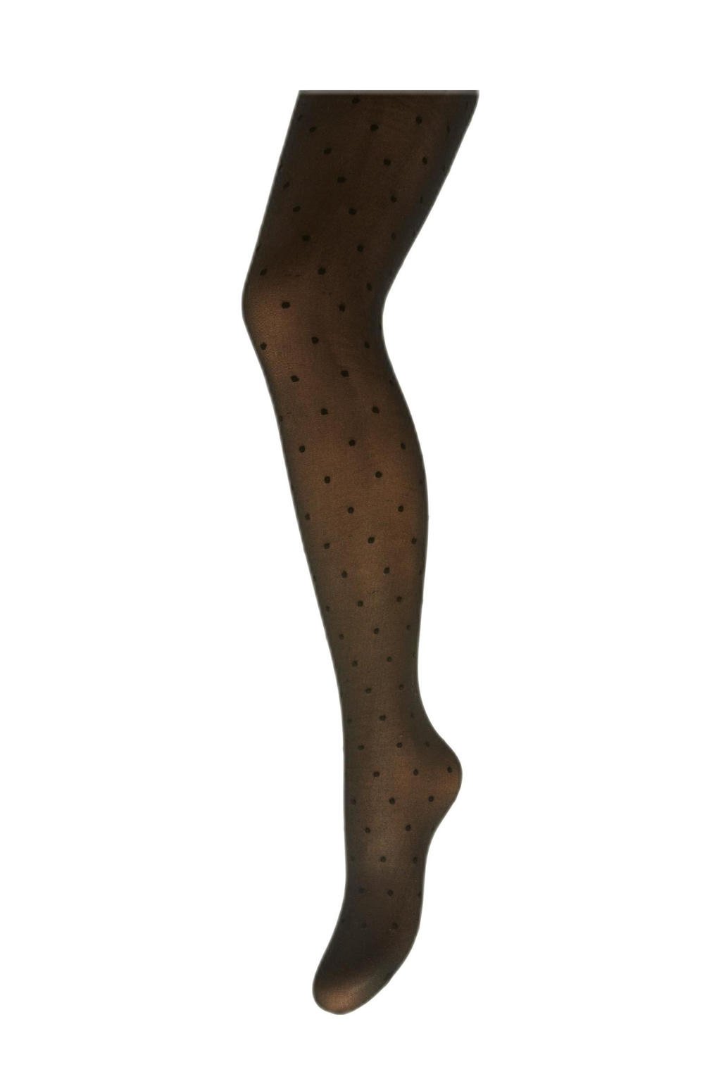 PIECES panty PCNEW NIKOLINE met stippen 20 denier zwart