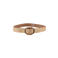 PIECES leren riem PCPILJA goudkleurig