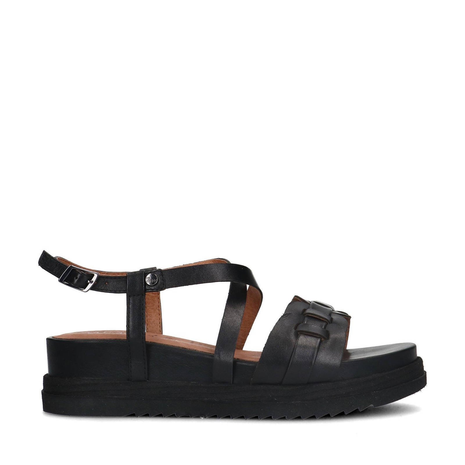 No Stress leren sandalen zwart wehkamp