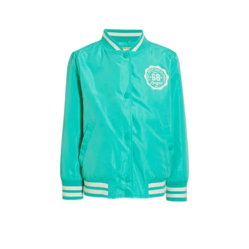 Orange Stars baseball jacket Merle met printopdruk mintgroen afbeelding