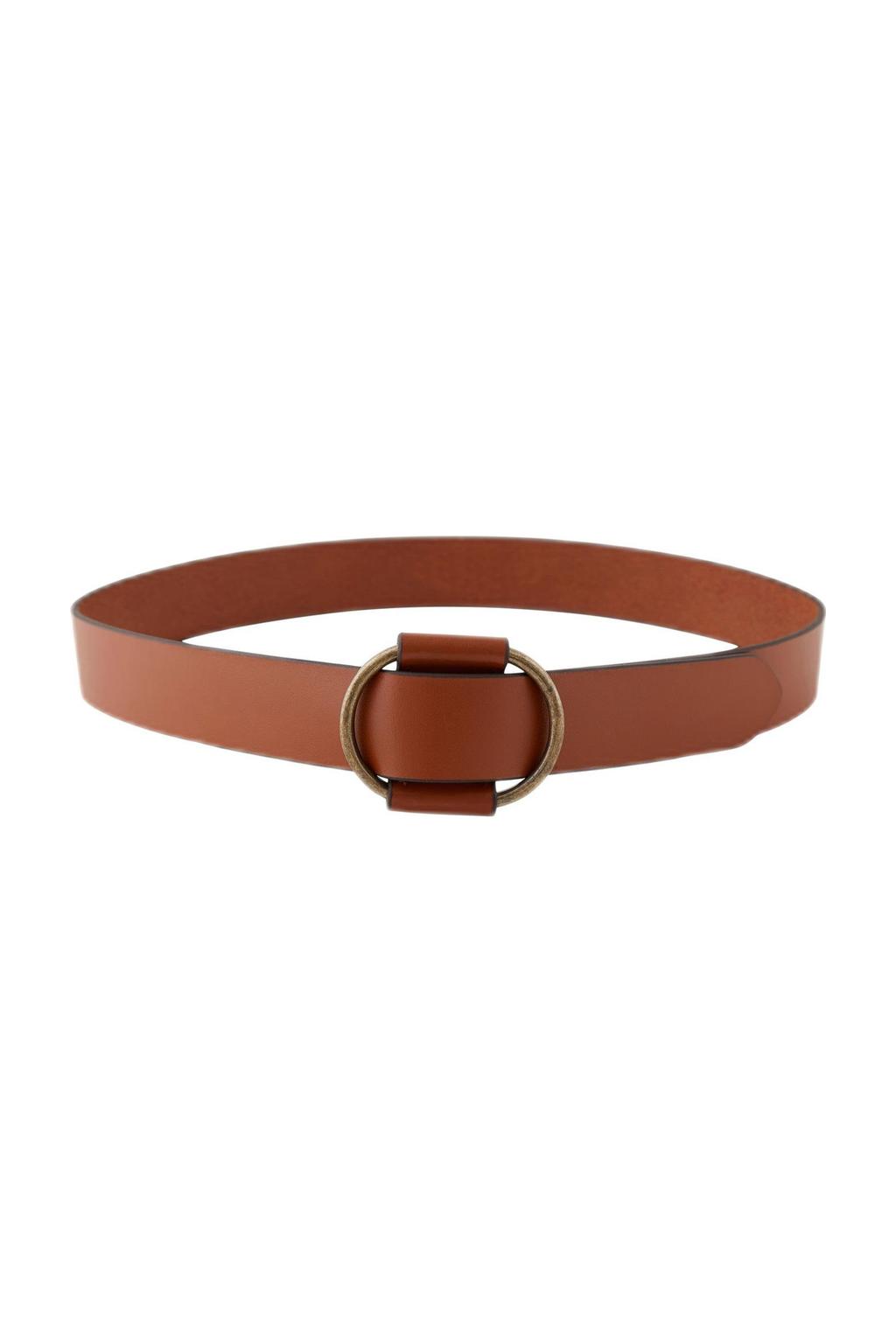 PIECES leren riem PCPILJA cognac