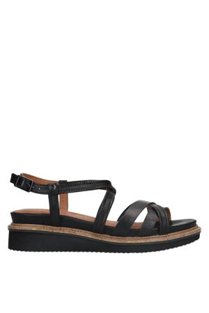 leren sandalen zwart
