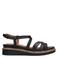 No Stress leren sandalen zwart