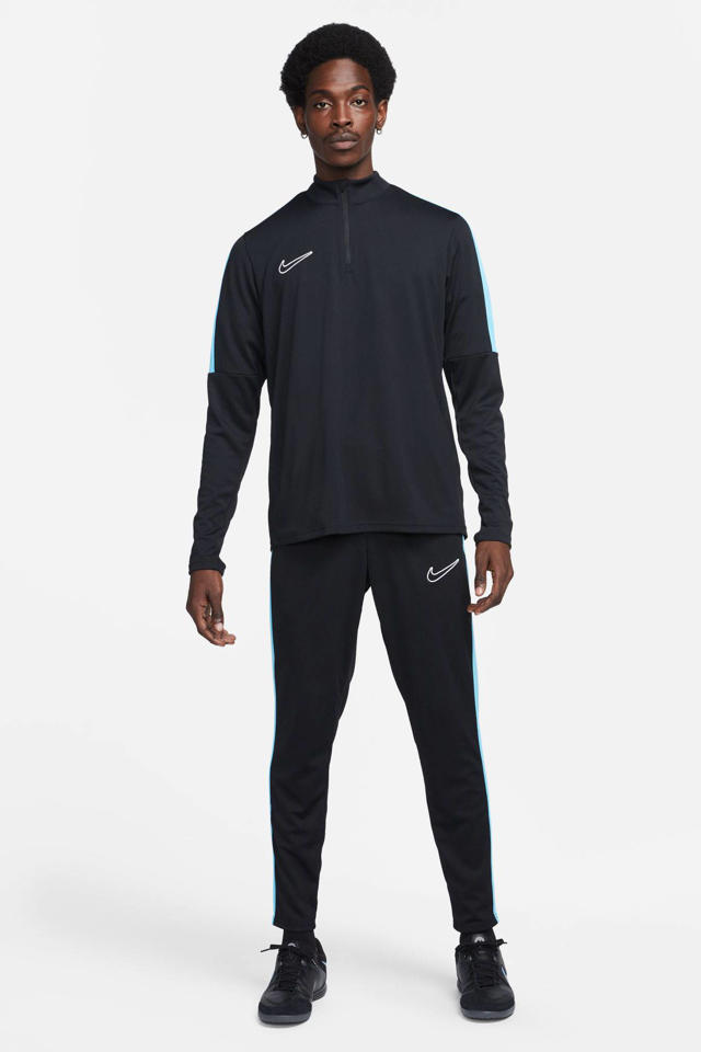scherp Einde marathon Nike sport T-shirt zwart/blauw | wehkamp