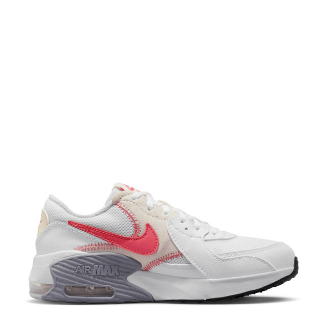 moord slachtoffer Vrouw Nike Air Max Excee sneakers wit/koraalrood/grijs | wehkamp
