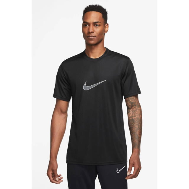 Of Beurs Beweren Nike sport T-shirt Academy zwart/grijs | wehkamp