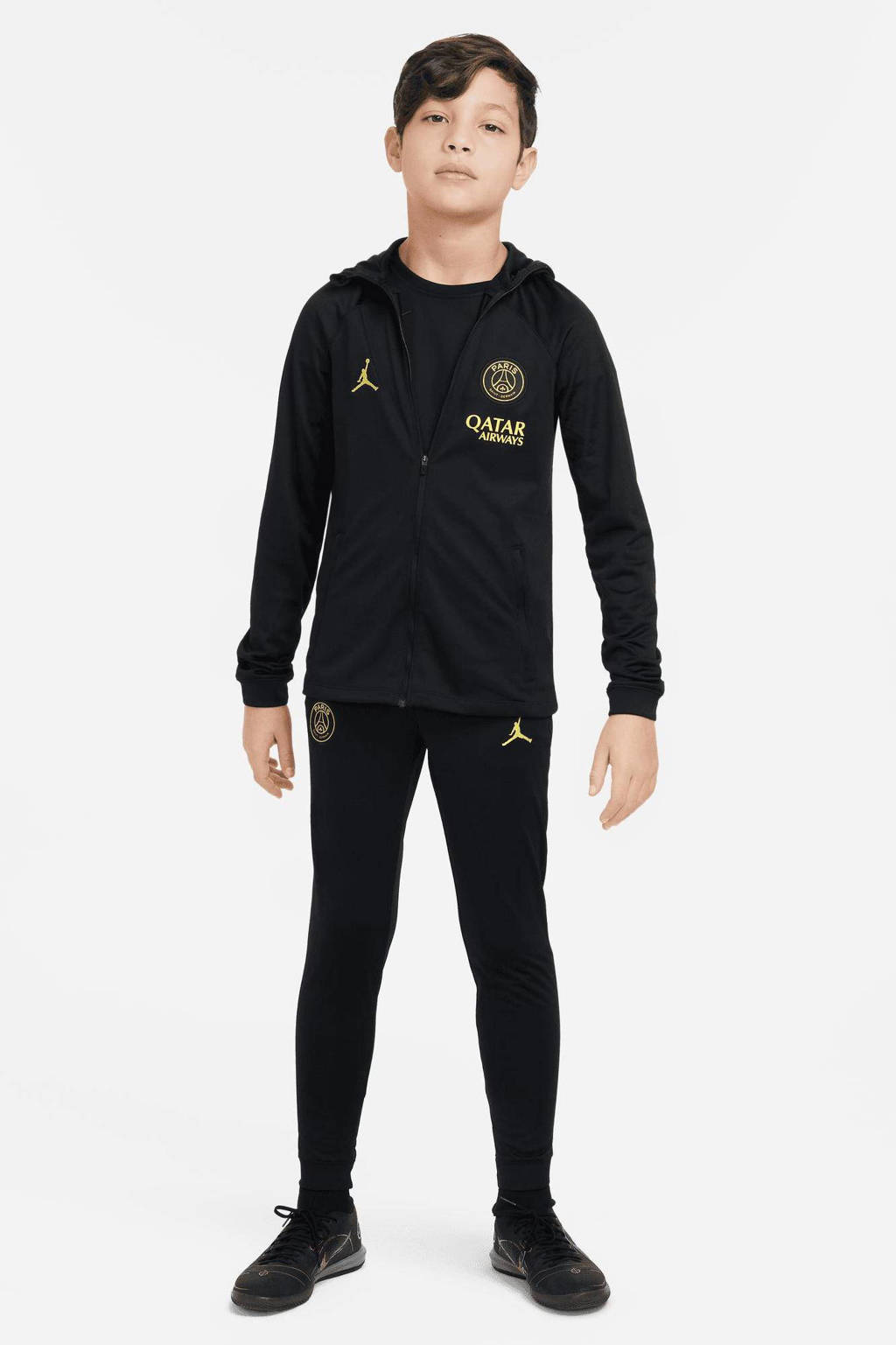 Nike Junior Paris Saint trainingspak zwart/geel | wehkamp