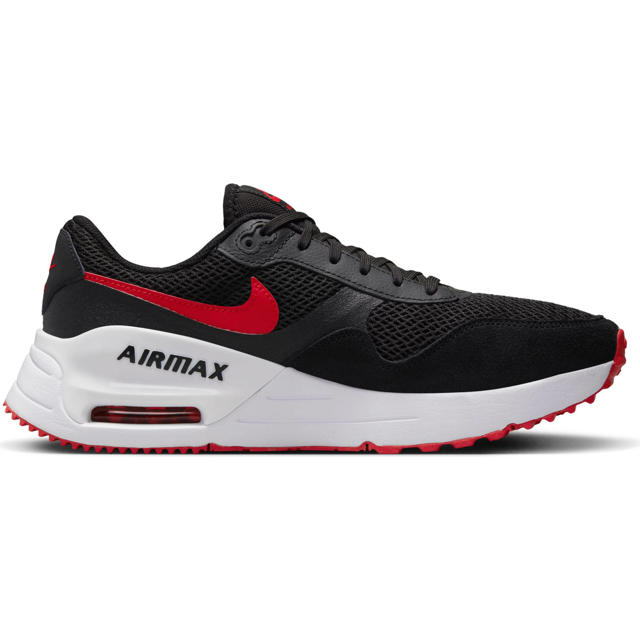 Nike Air sneakers zwart/rood/wit | wehkamp