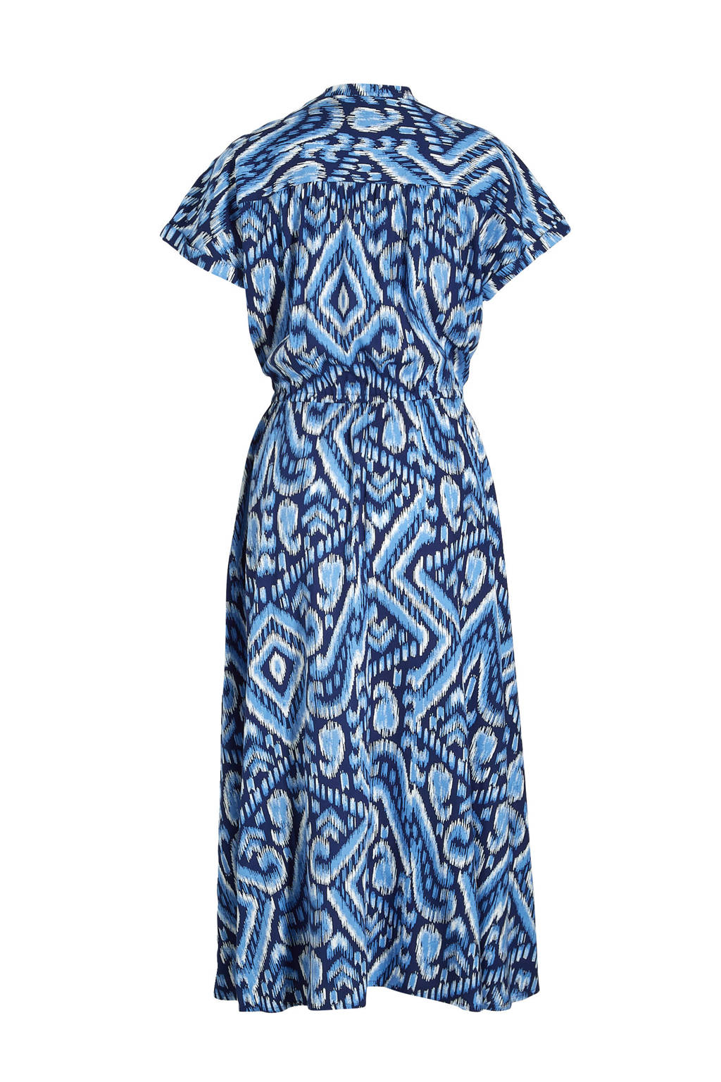 bewonderen bleek Reiziger Miljuschka by Wehkamp midi jurk met abstracte print blauw | wehkamp