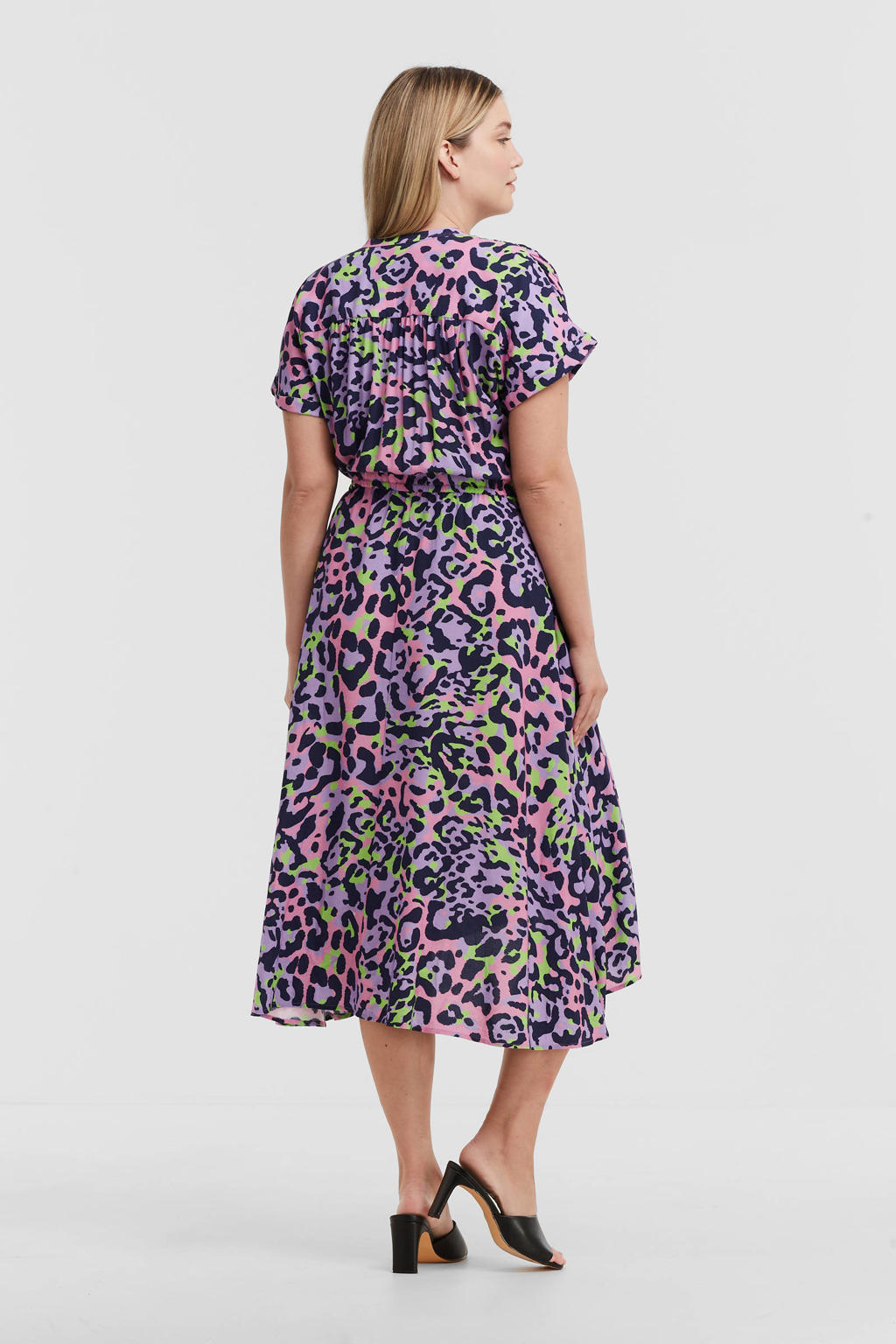 panterprint midi jurk